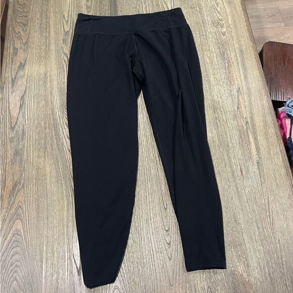 Athleta Womens Legging Pants High Rise Pull-On Drawstring Hem Black Size LT - Picture 1 of 9